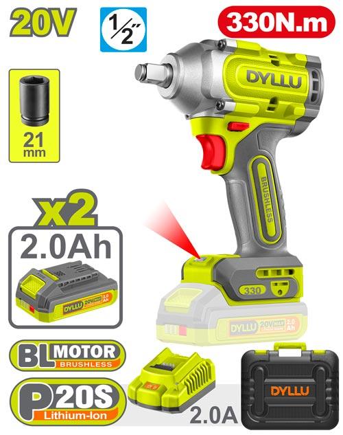 LLAVE DE IMPACTO INALAMBRICA 1/2  330 NM